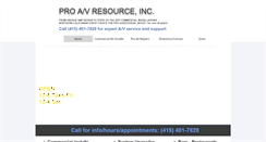 Desktop Screenshot of proavresource.com